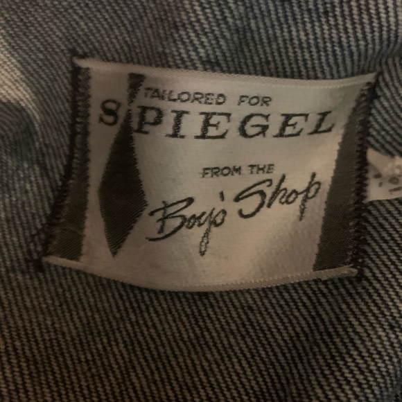 Vintage Spiegle dark denim jean jacket. Women’s size s/m or boys size large. - Picture 6 of 7